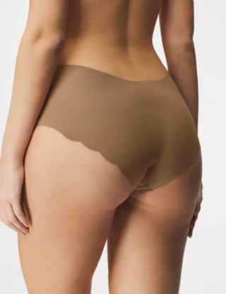 Brown Sexy Ice Silk Wavy Edge Seamless Panty